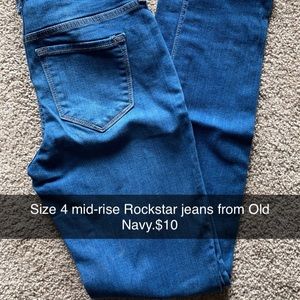 OldNavy mid rise Rockstar jeans